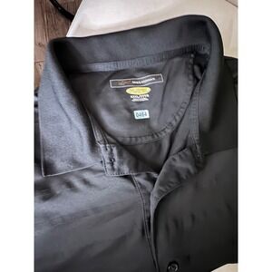 Greg Norman Play Dry Black Striped Polo Shirt Mens XXXL 3XL Golf Performance